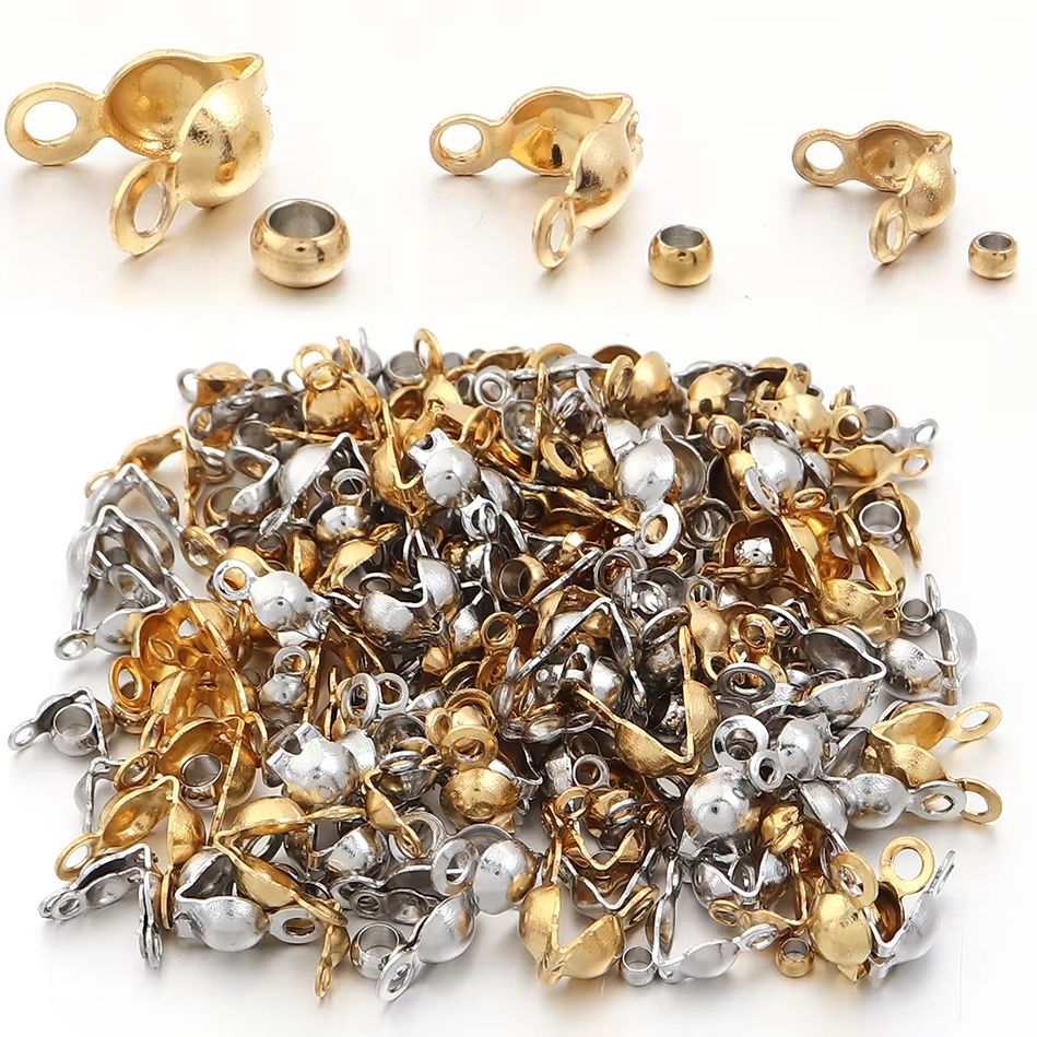 Jewelry Making Findings - 40-200 قطعة من الخرز الفولاذي المقاوم