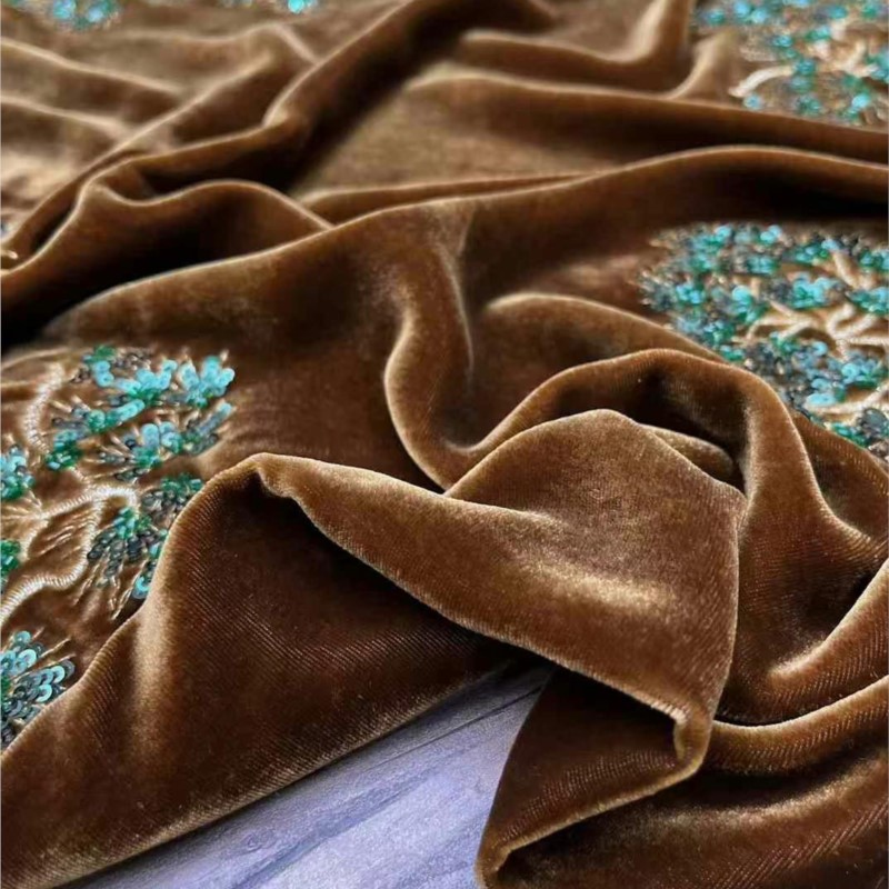 معطف مطرز بالخرز من الحرير الأ - مراجعة Bead Mat Velvet وسعره