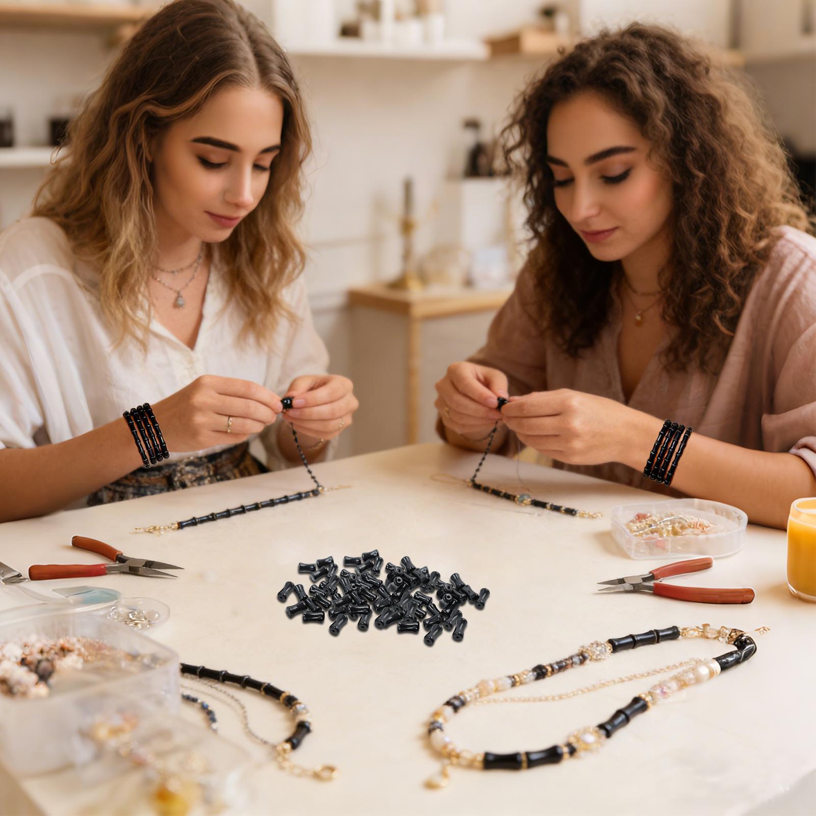 خرز زجاجي 50 قطعة، إكسسوارات ص - مراجعة Jewelry Making Workshop For Kids وسعره